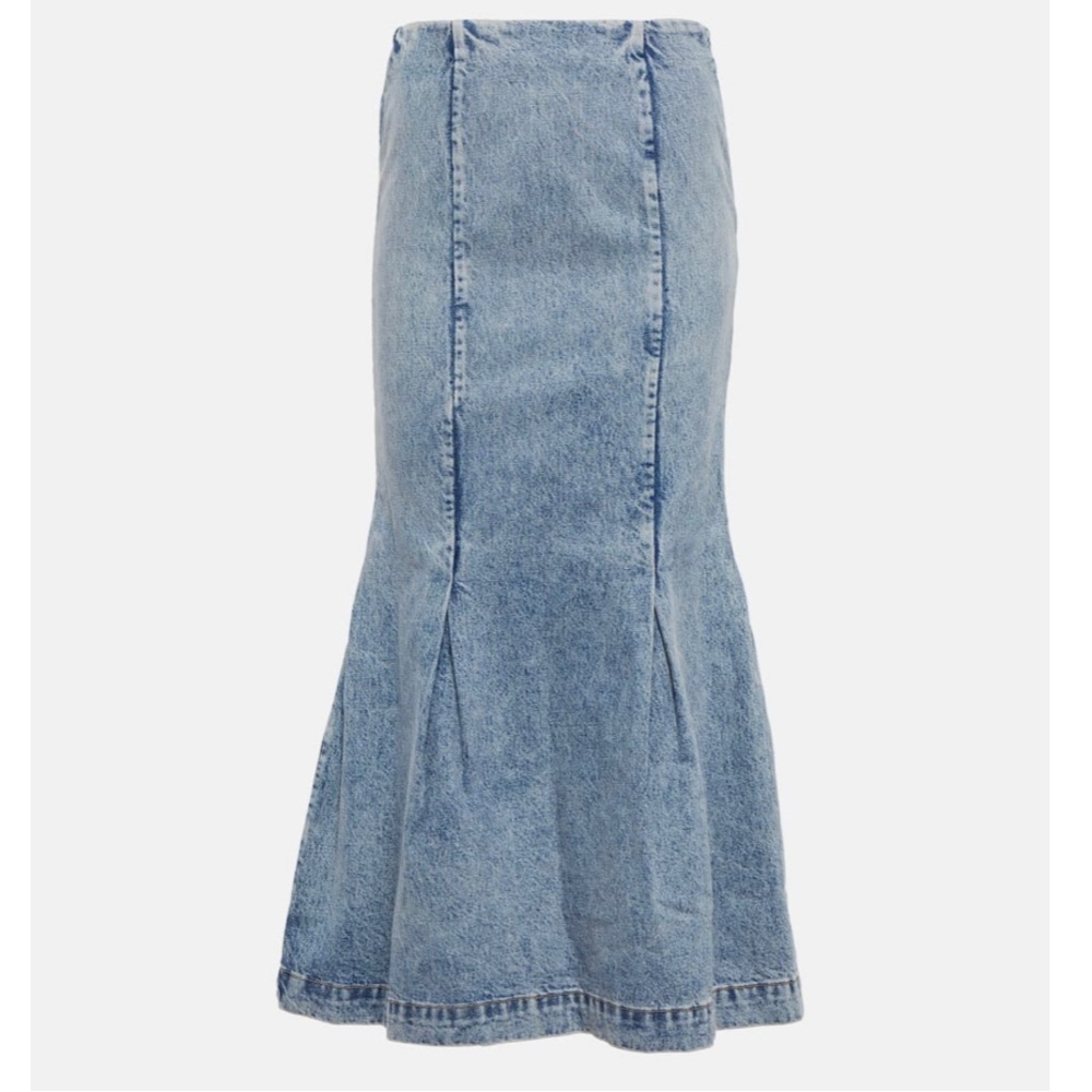 KHAITE denim Jean maxi skirt size 29